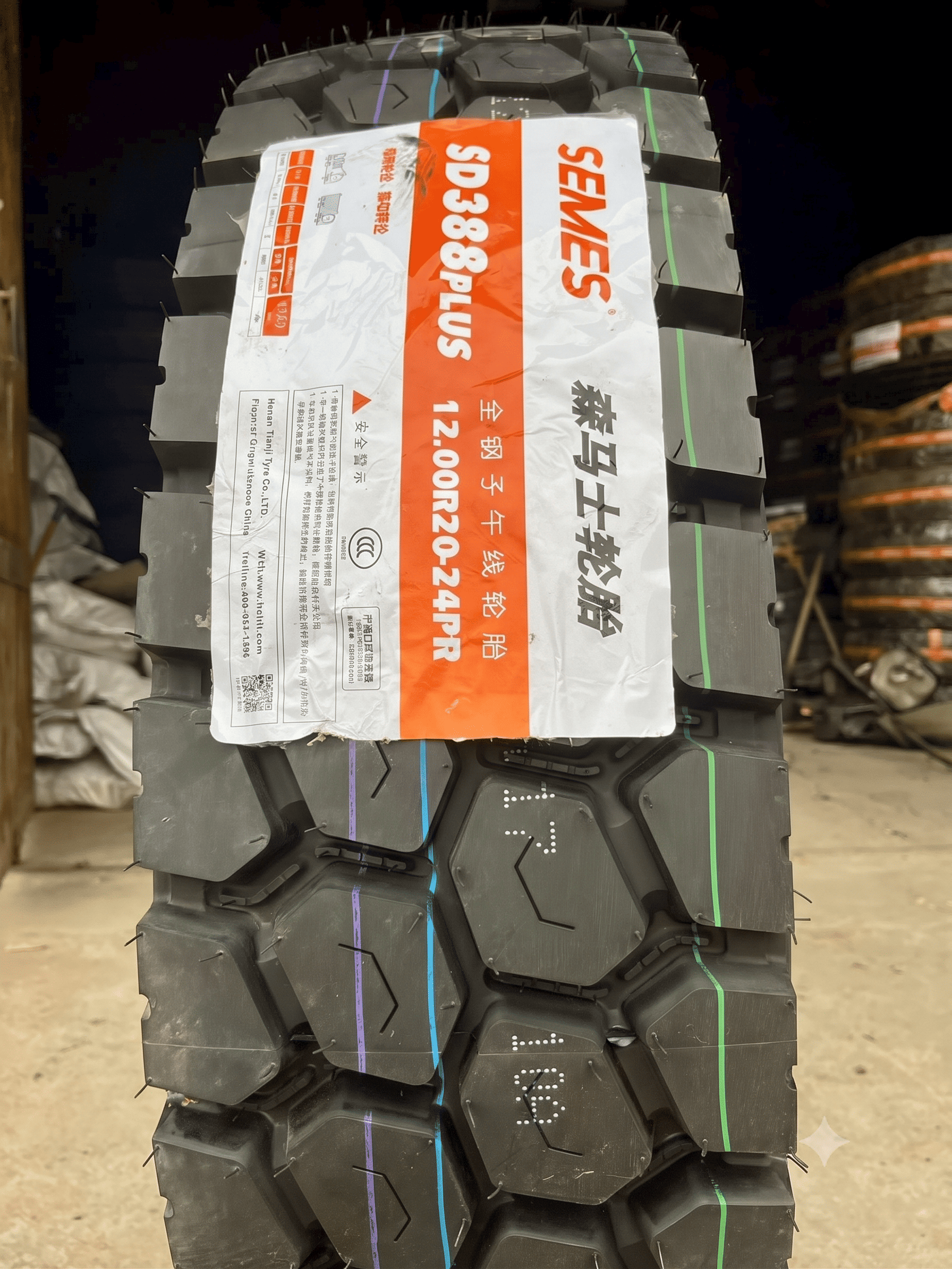 Lốp SEMES 12.00R20 SD388PLUS 24PR